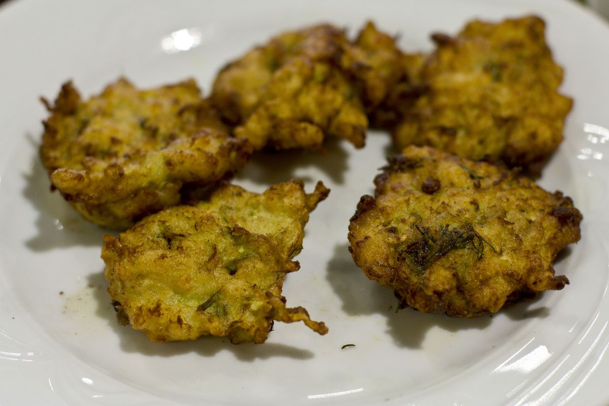Zucchini Fritters with Herbed Yogurt